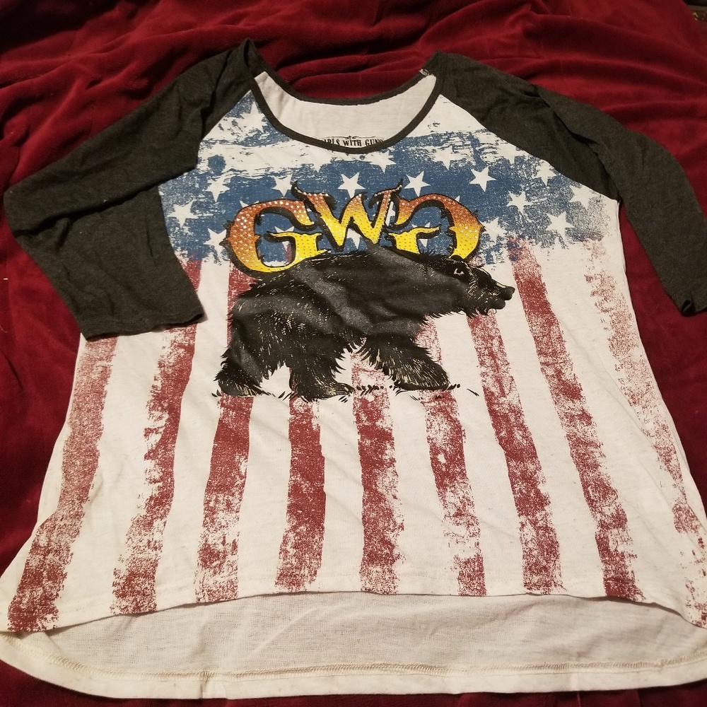 Girls with Guns 3/4 sleeve tee